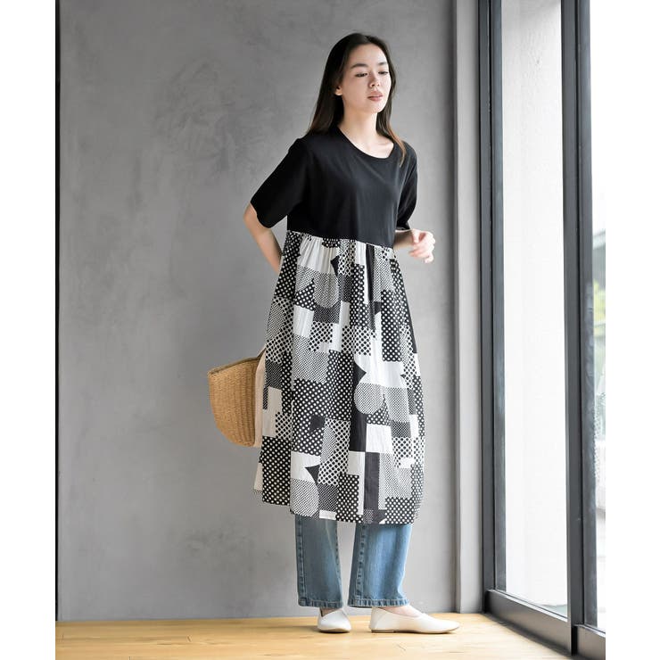 プリント切替ワンピース | rps | 詳細画像10 