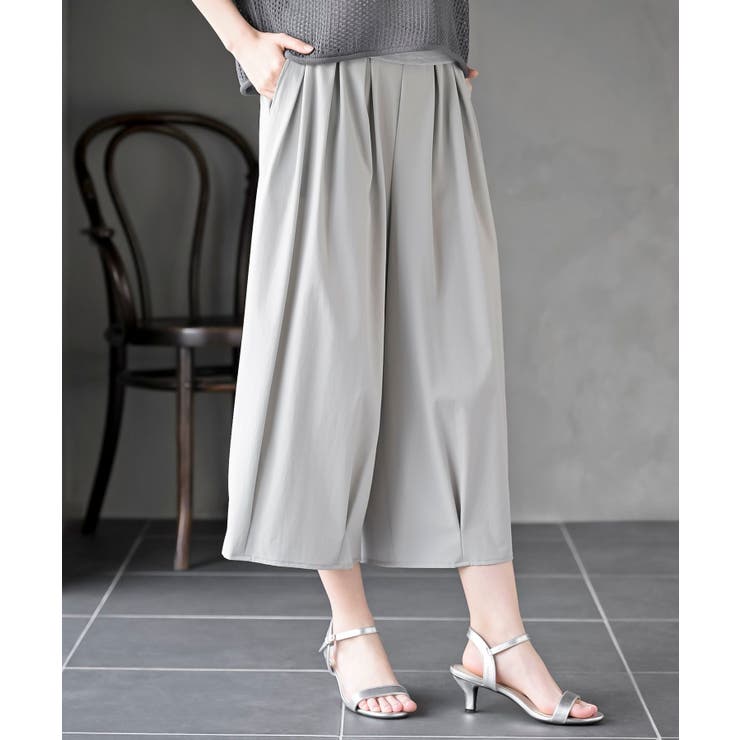 ライトグレー | ゆるワイドリラックスガウチョパンツ | rps