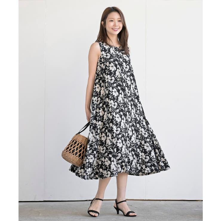 レーヨンプリントフレアーワンピース | rps | 詳細画像10 