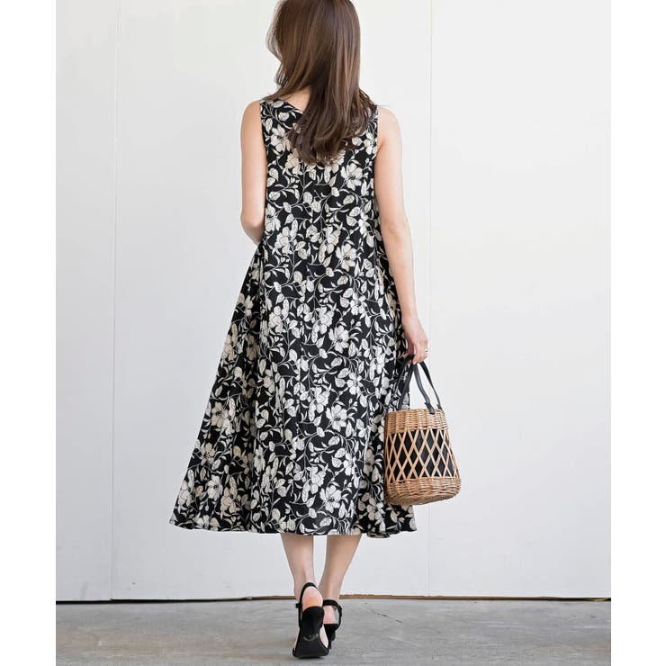 レーヨンプリントフレアーワンピース | rps | 詳細画像12 