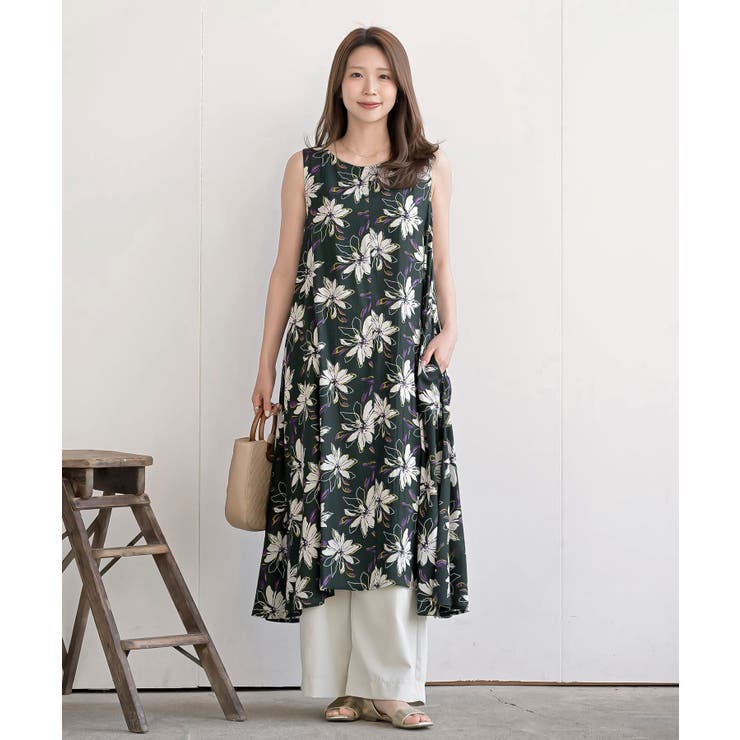 レーヨンプリントフレアーワンピース | rps | 詳細画像19 