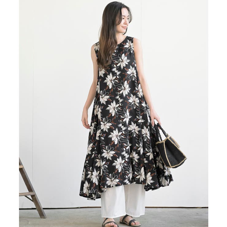 レーヨンプリントフレアーワンピース | rps | 詳細画像2 