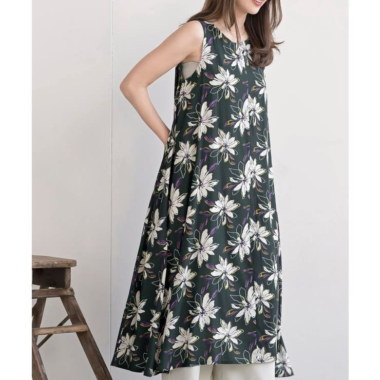 レーヨンプリントフレアーワンピース | rps | 詳細画像20 