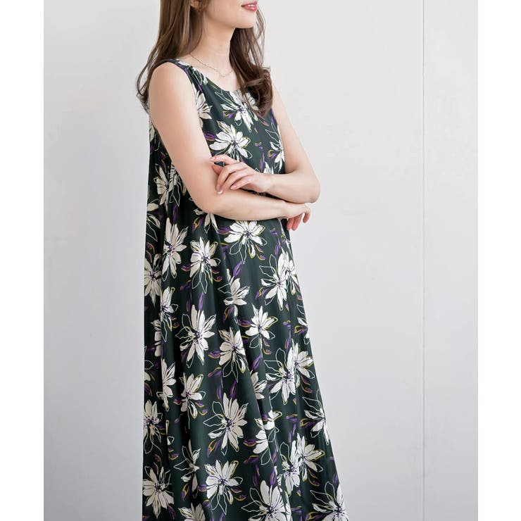 レーヨンプリントフレアーワンピース | rps | 詳細画像25 