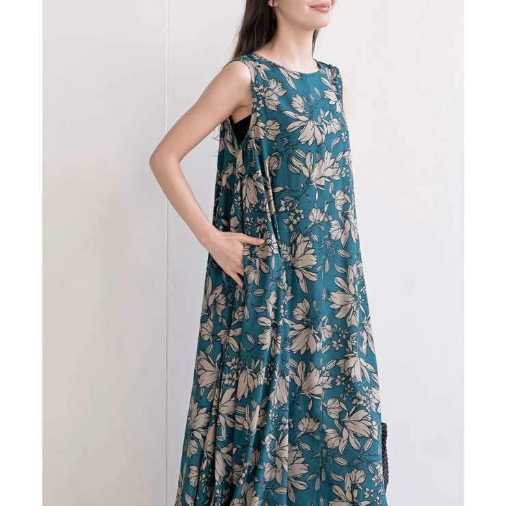 レーヨンプリントフレアーワンピース | rps | 詳細画像30 