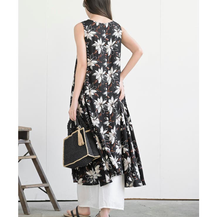 レーヨンプリントフレアーワンピース | rps | 詳細画像4 