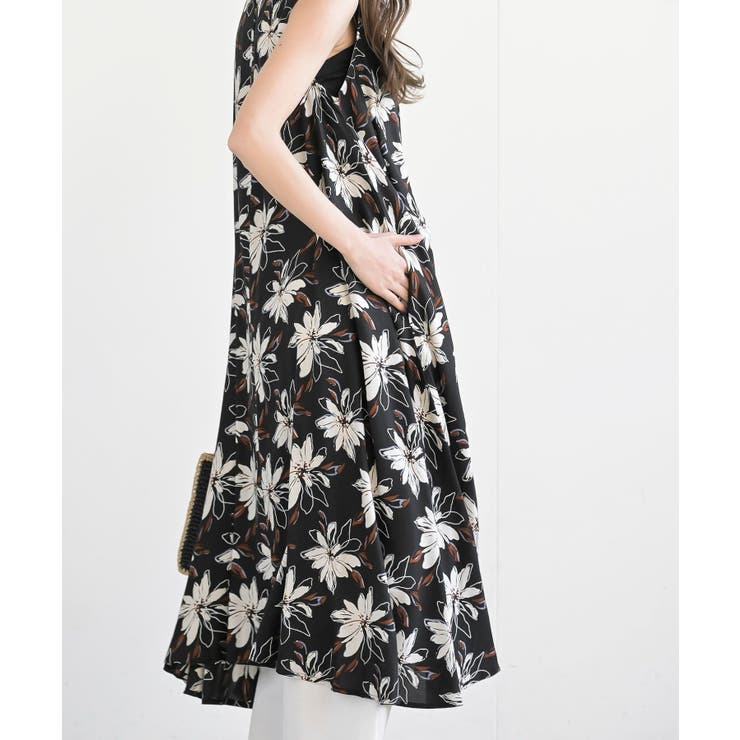 レーヨンプリントフレアーワンピース | rps | 詳細画像5 