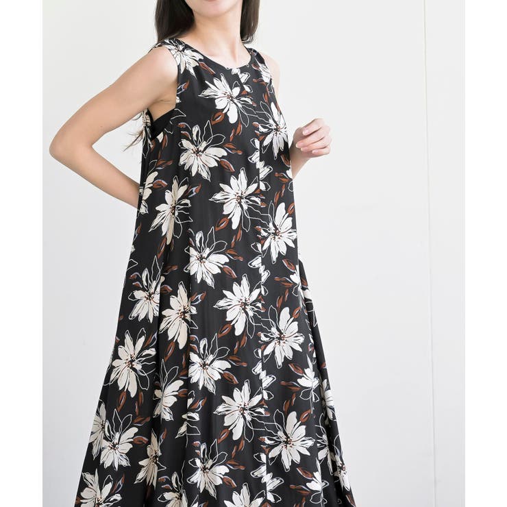 レーヨンプリントフレアーワンピース | rps | 詳細画像6 