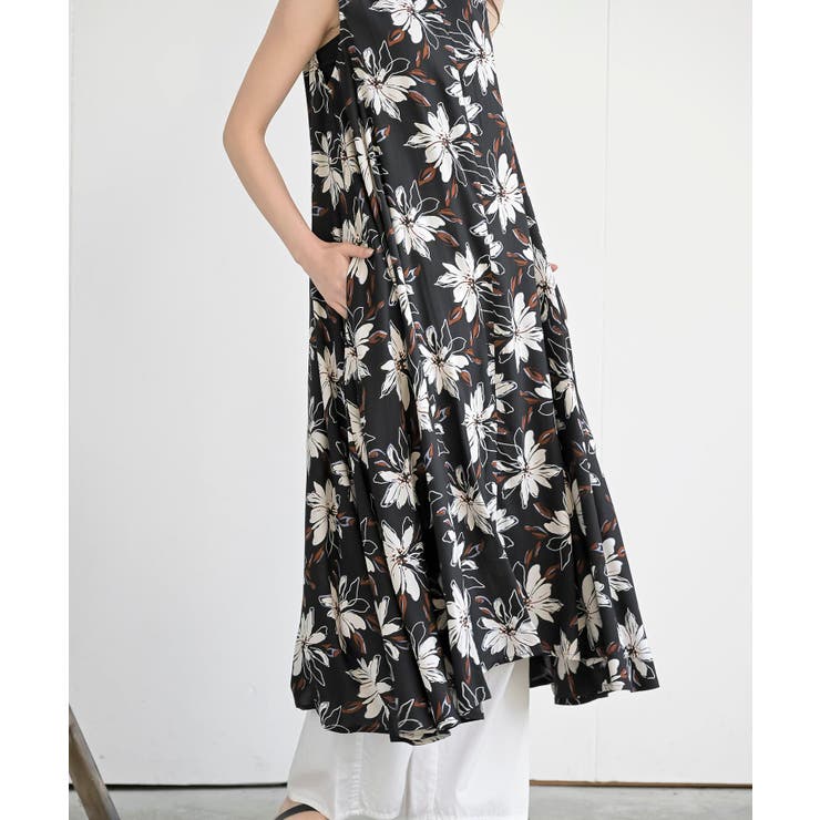 レーヨンプリントフレアーワンピース | rps | 詳細画像8 