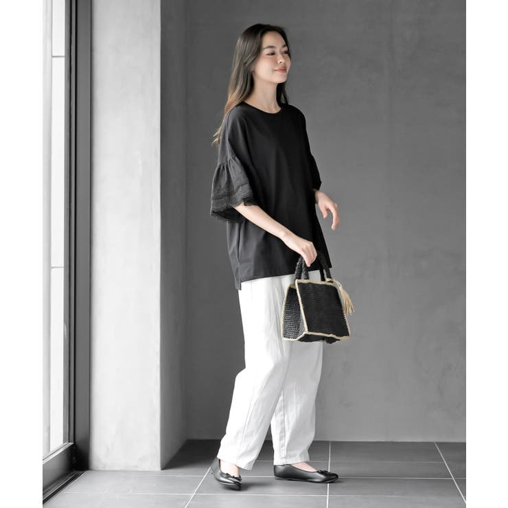 刺繍レーススリーブ切替カットＴ | rps | 詳細画像10 