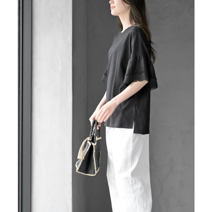 刺繍レーススリーブ切替カットＴ | rps | 詳細画像11 