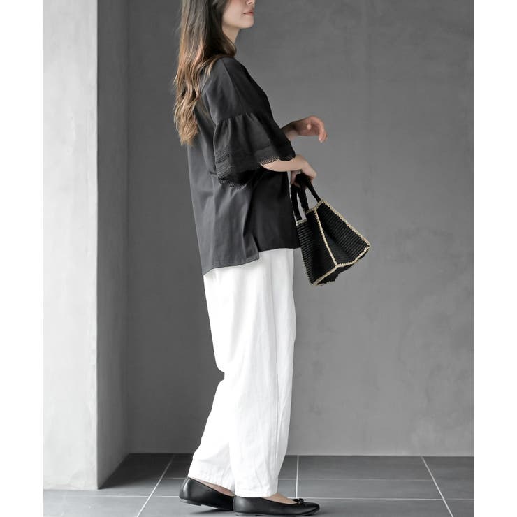 刺繍レーススリーブ切替カットＴ | rps | 詳細画像13 