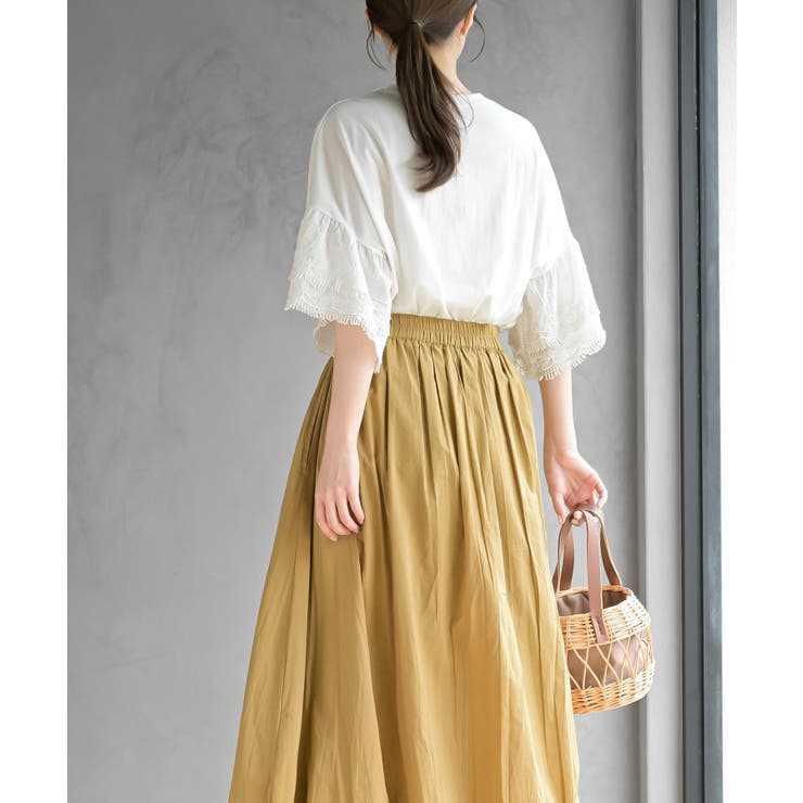 刺繍レーススリーブ切替カットＴ | rps | 詳細画像4 