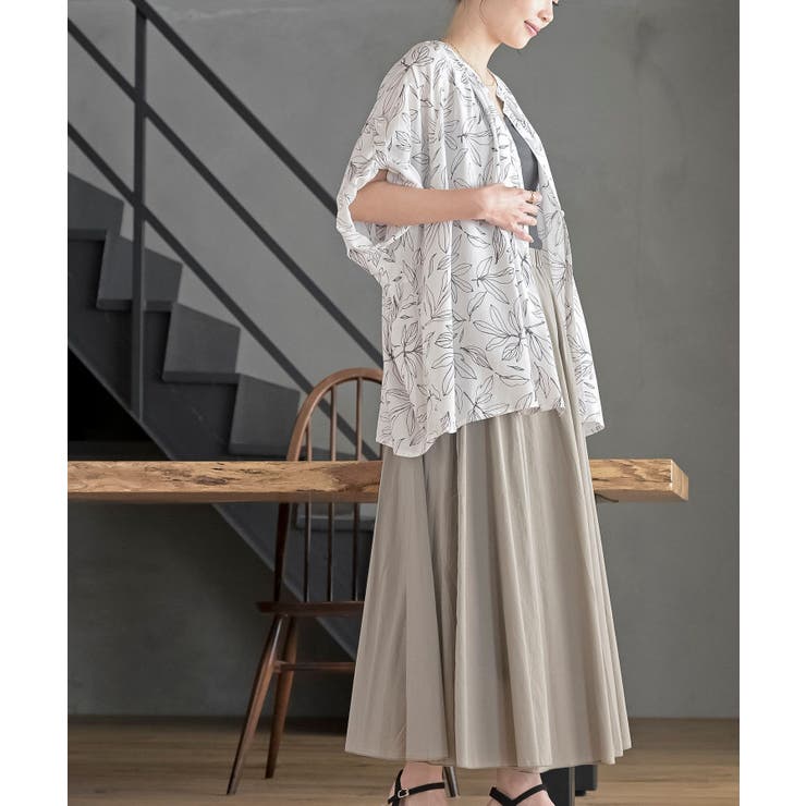 バンドカラーレーヨンプリントドルマンブラウス | rps | 詳細画像11 