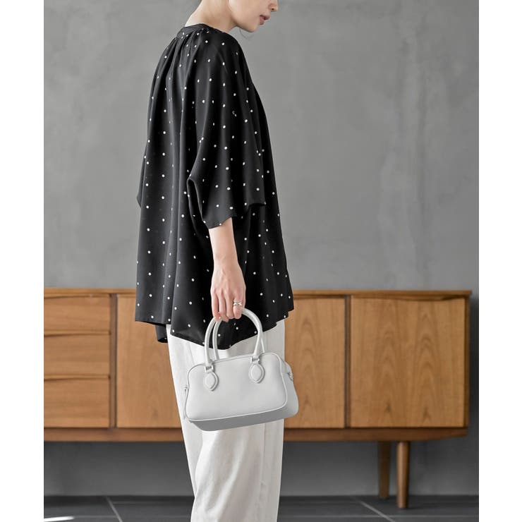 バンドカラーレーヨンプリントドルマンブラウス | rps | 詳細画像20 