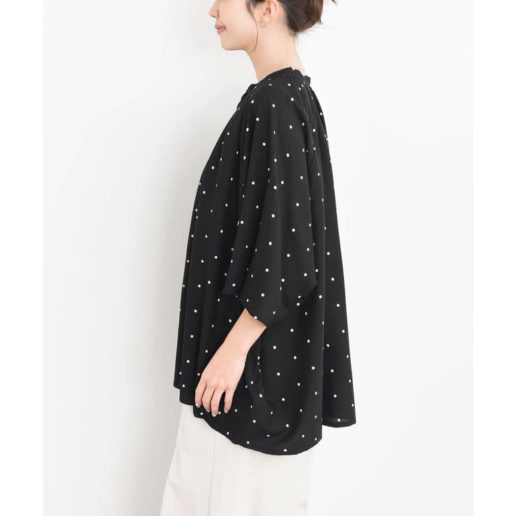 バンドカラーレーヨンプリントドルマンブラウス | rps | 詳細画像26 