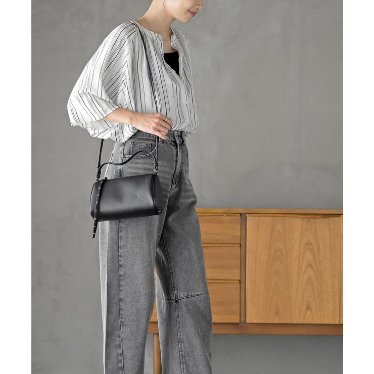 バンドカラーレーヨンプリントドルマンブラウス | rps | 詳細画像3 