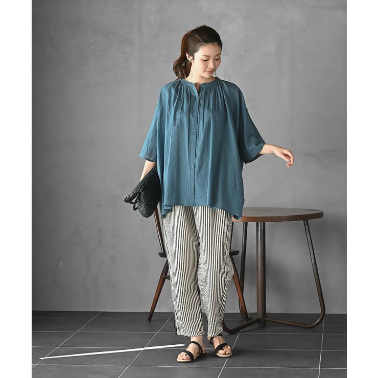 バンドカラーコットンドルマンブラウス | rps | 詳細画像10 