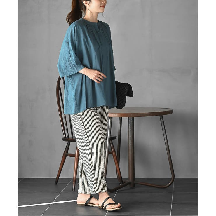 バンドカラーコットンドルマンブラウス | rps | 詳細画像13 