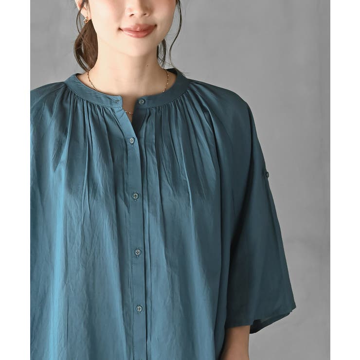 バンドカラーコットンドルマンブラウス | rps | 詳細画像14 