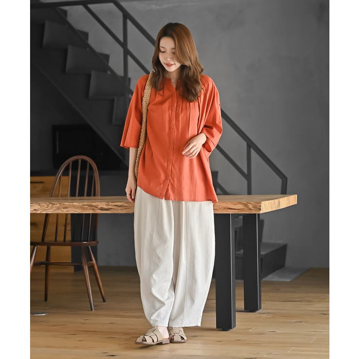 バンドカラーコットンドルマンブラウス | rps | 詳細画像26 