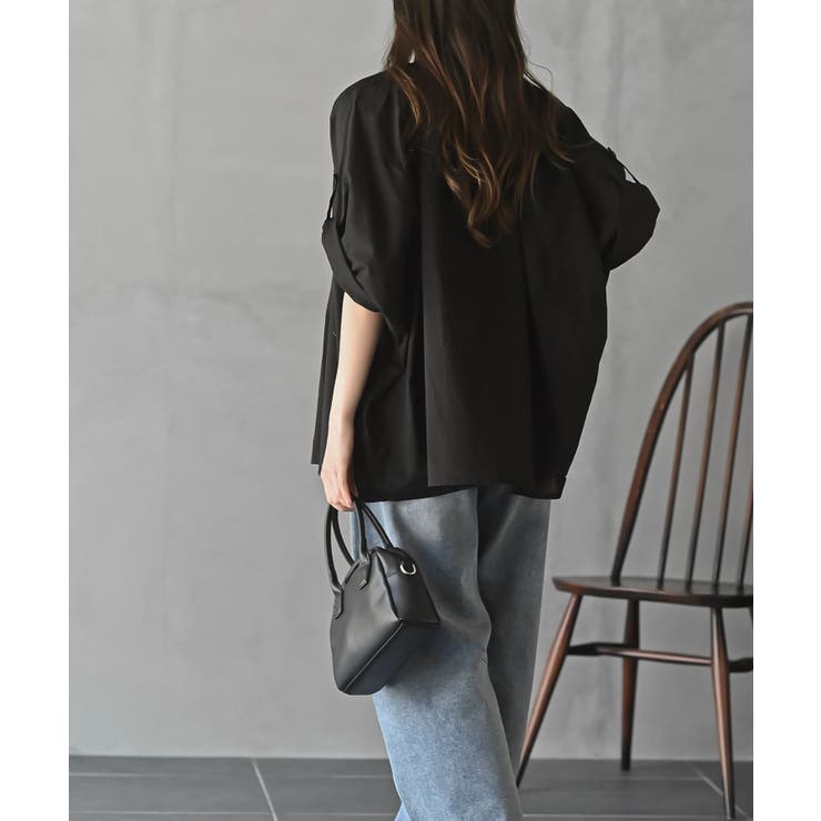 バンドカラーコットンドルマンブラウス | rps | 詳細画像4 