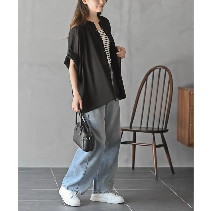 バンドカラーコットンドルマンブラウス | rps | 詳細画像5 