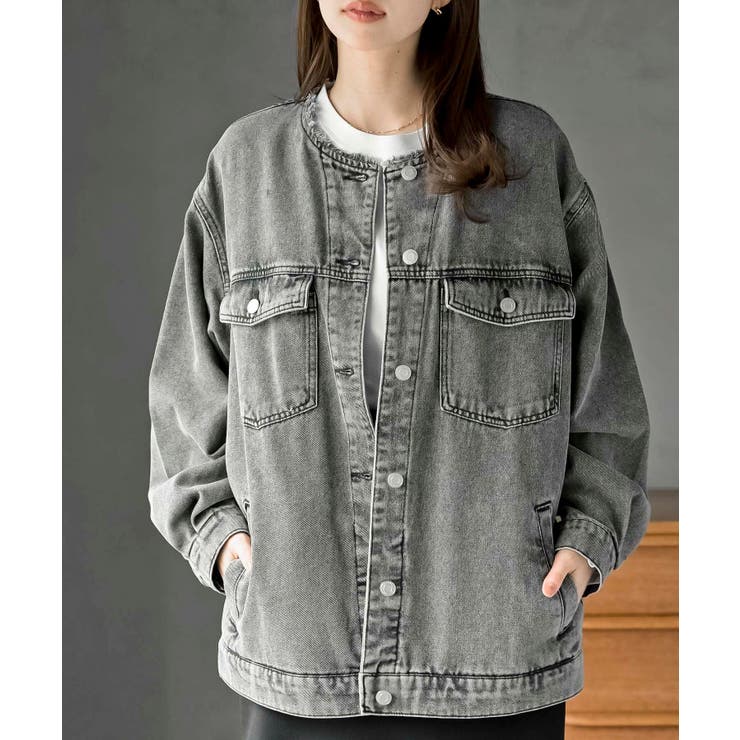 ノーカラービックＧジャン | rps | 詳細画像1 