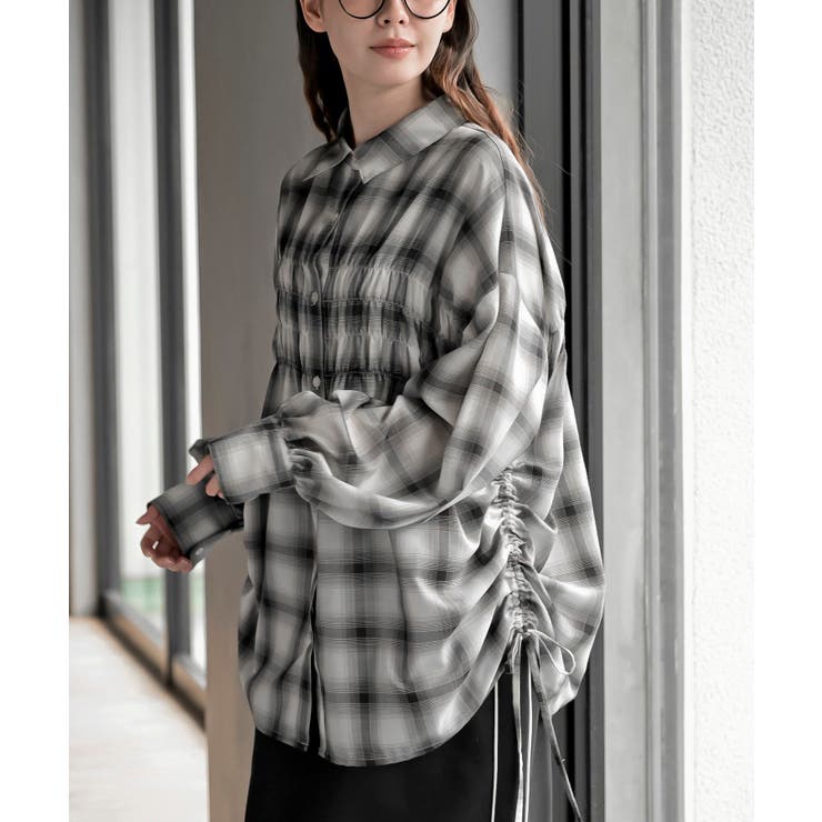 オフホワイト | シャーリングドロストシャツ | rps