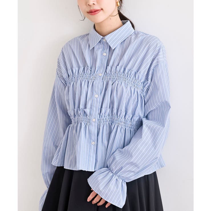 ブルー | フリルブラウス | rps