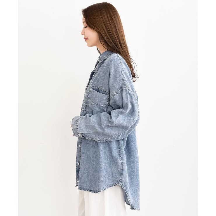 裾タック２ＷＡＹデニムＢＩＧシャツ | rps | 詳細画像18 