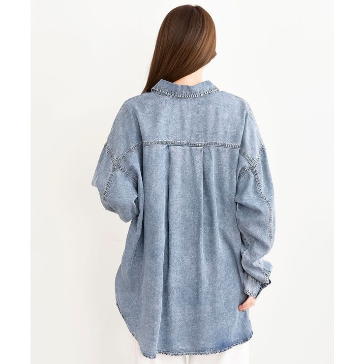 裾タック２ＷＡＹデニムＢＩＧシャツ | rps | 詳細画像19 