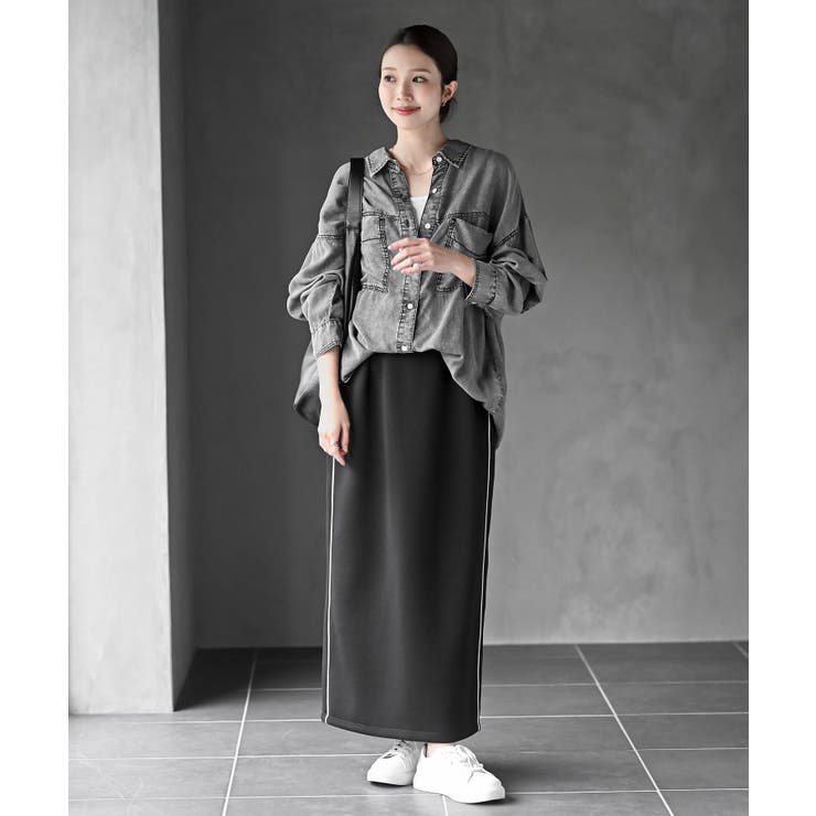 裾タック２ＷＡＹデニムＢＩＧシャツ | rps | 詳細画像2 