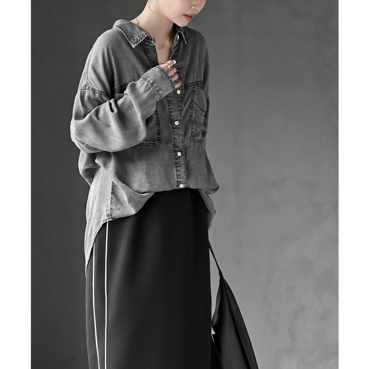 裾タック２ＷＡＹデニムＢＩＧシャツ | rps | 詳細画像3 