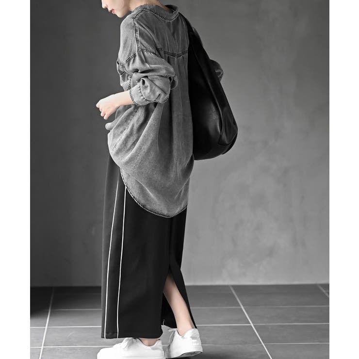 裾タック２ＷＡＹデニムＢＩＧシャツ | rps | 詳細画像5 