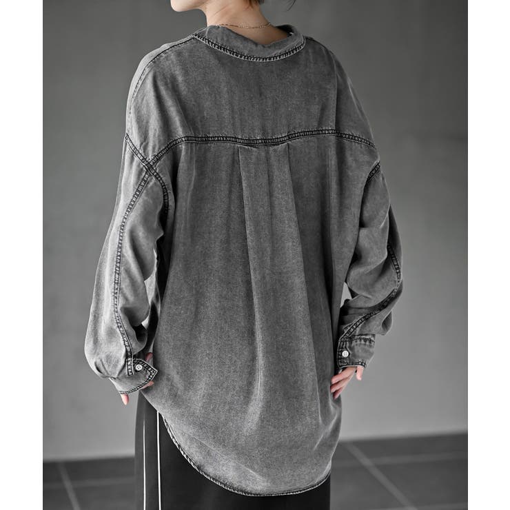 裾タック２ＷＡＹデニムＢＩＧシャツ | rps | 詳細画像8 