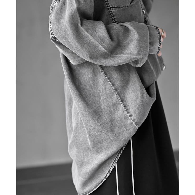 裾タック２ＷＡＹデニムＢＩＧシャツ | rps | 詳細画像9 