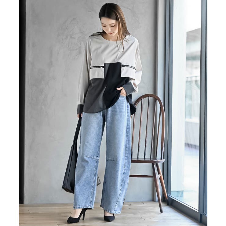 デニムバレルレッグパンツ | rps | 詳細画像15 