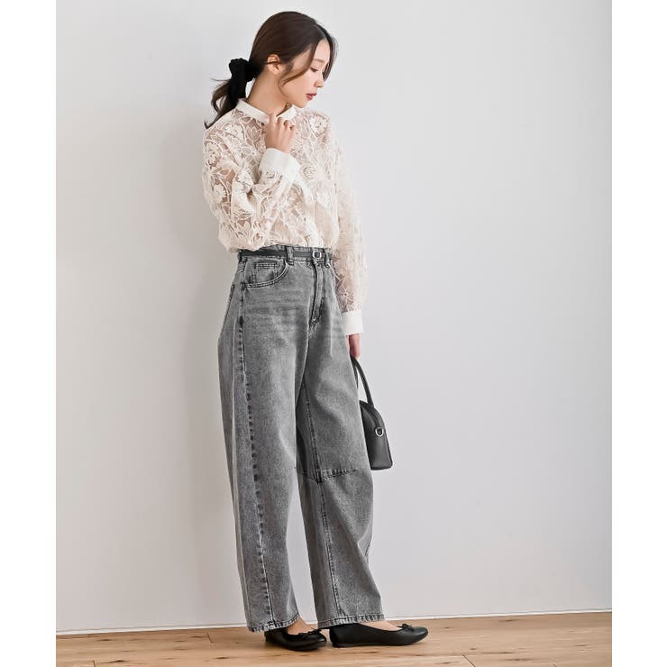 デニムバレルレッグパンツ | rps | 詳細画像1 