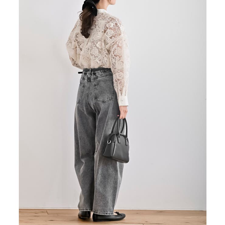 デニムバレルレッグパンツ | rps | 詳細画像3 