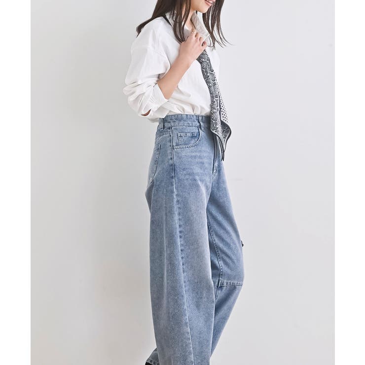 デニムバレルレッグパンツ | rps | 詳細画像8 