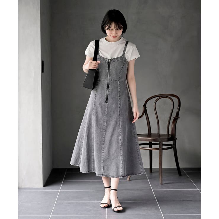 フロントジップデニムジャンスカ[品番：RPSW0003535]｜rps