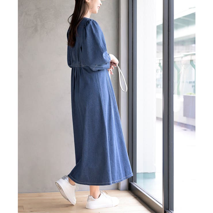 ボリューム7分袖デニムワンピース[品番：RPSW0003536]｜rps（アール