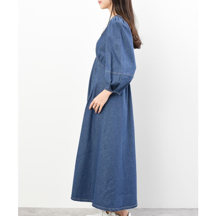 ボリューム7分袖デニムワンピース[品番：RPSW0003536]｜rps（アール