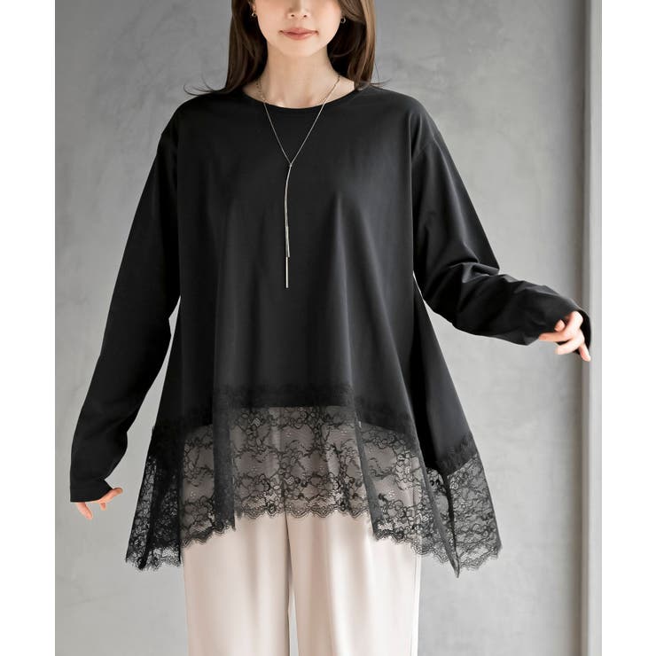 裾レースイレヘムロングスリーブＴ | rps | 詳細画像14 