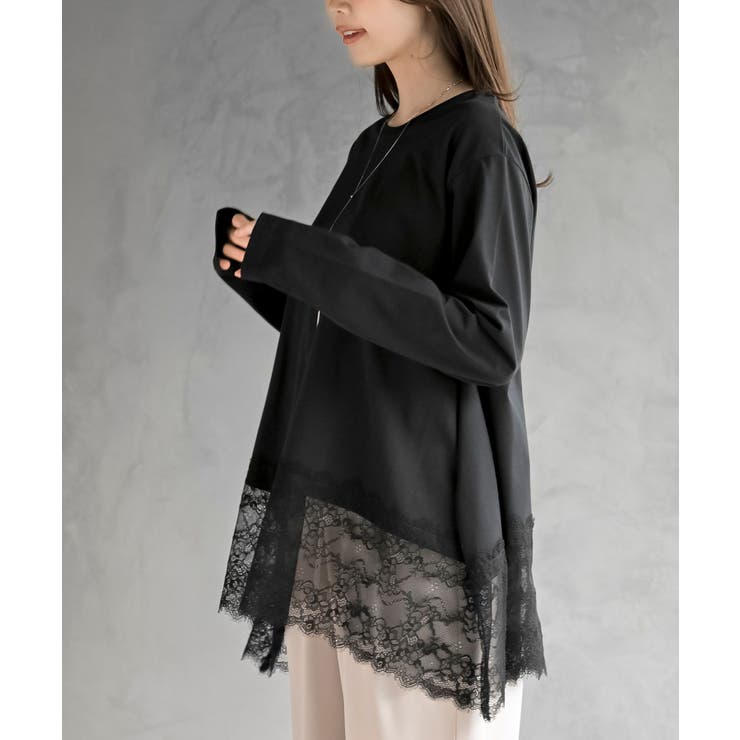 裾レースイレヘムロングスリーブＴ | rps | 詳細画像15 