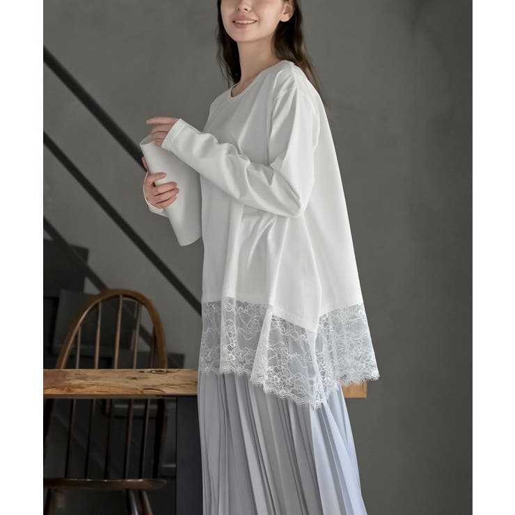 裾レースイレヘムロングスリーブＴ | rps | 詳細画像3 