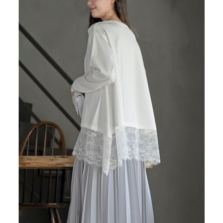 裾レースイレヘムロングスリーブＴ | rps | 詳細画像4 