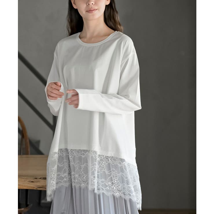 裾レースイレヘムロングスリーブＴ | rps | 詳細画像6 