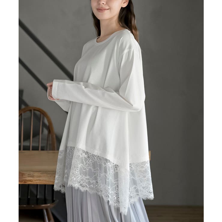 裾レースイレヘムロングスリーブＴ | rps | 詳細画像7 